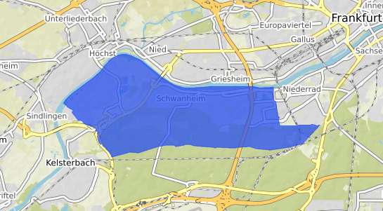 Bodenrichtwertkarte Frankfurt am Main Schwanheim